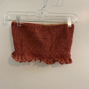 Free people ruching rust tube top